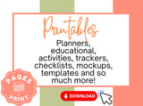 Educational Printable Bundle Homeschool Curriculum Resource Elementary Learning Material Preschool Middle School Activity STEM Math Literacy