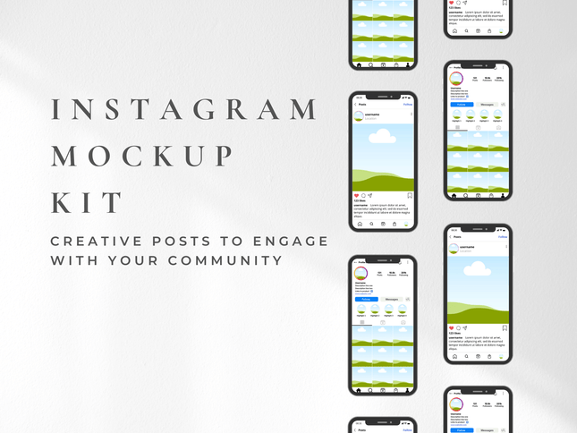 Instagram Mockup Kit PLR MRR Digital Products from Grit Ground