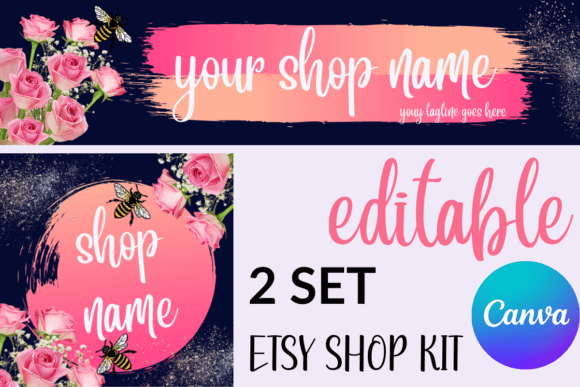 Etsy Banner Template PLR MRR Digital Products from Grit Ground