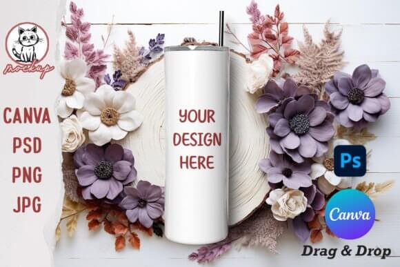 20oz Tumbler Mockup Canva PLR MRR Digital Products from Grit Ground