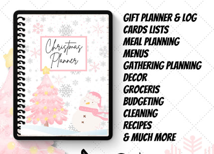 FREE Christmas Digital Planner Holiday Gift Tracker Budget Planner Christmas Wish List