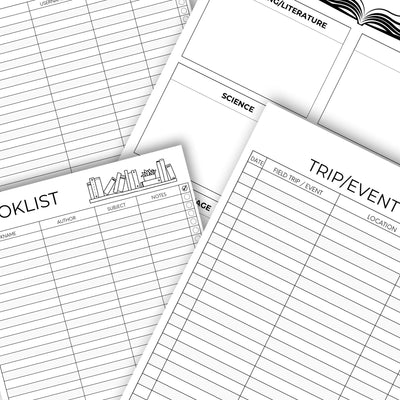 50+ Homeschool Forms Bundle Documents Printable Tracker Schedule Log Instant Download Homework Lesson Resources Home School Teacher Academic