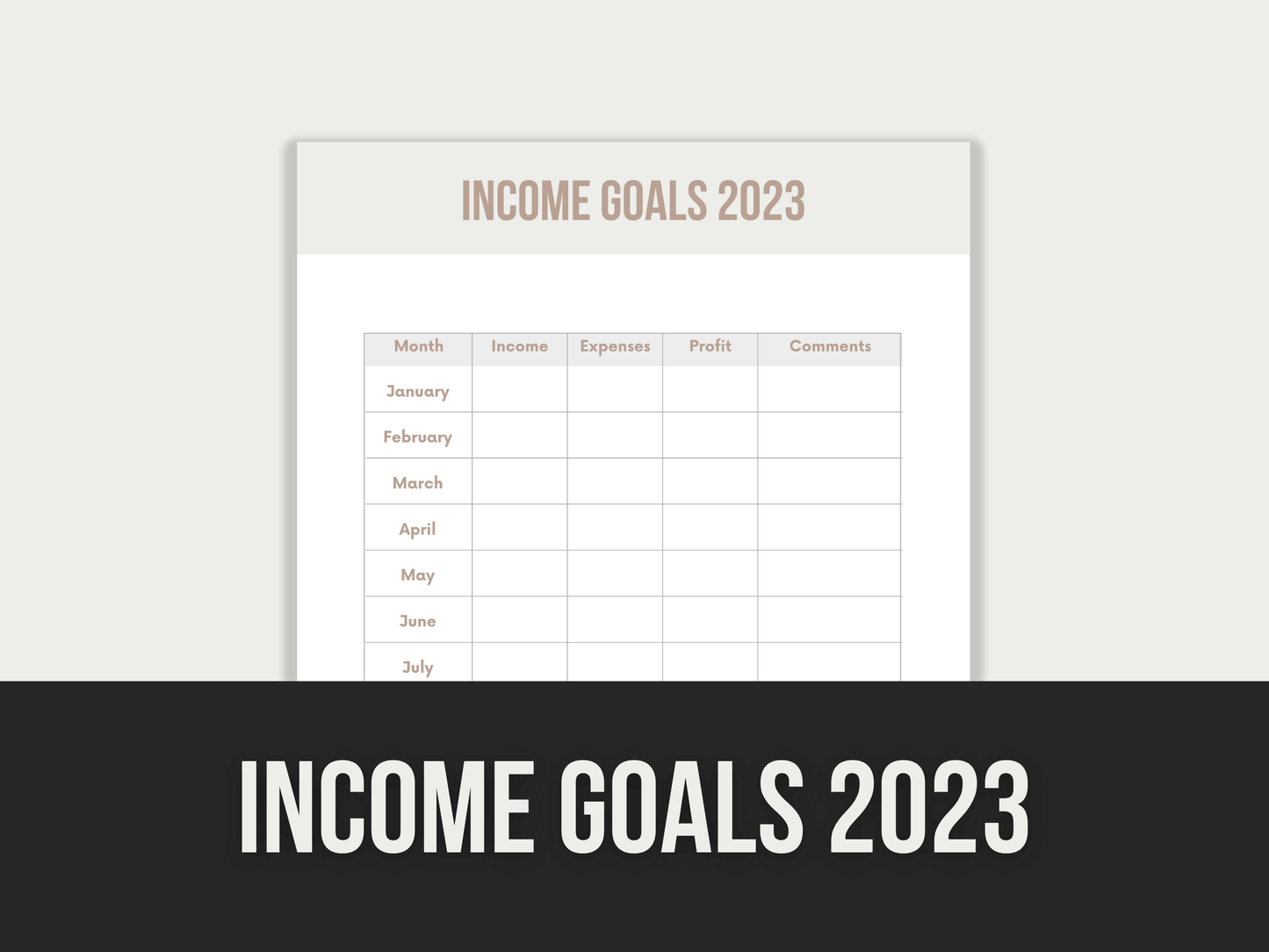 Income-Goals-2023 PLR MRR Digital Products from Grit Ground