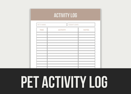 Pet-Activity-Log PLR MRR Digital Products from Grit Ground