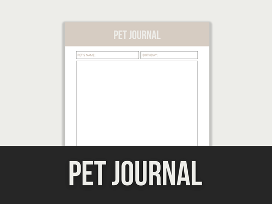 Pet-Journal PLR MRR Digital Products from Grit Ground