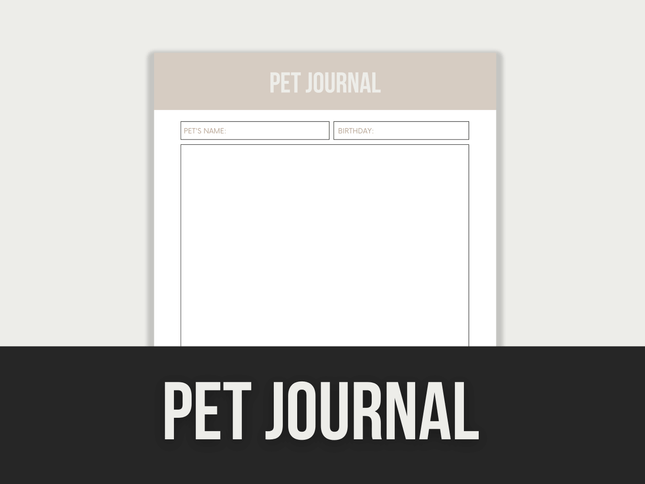 Pet-Journal PLR MRR Digital Products from Grit Ground