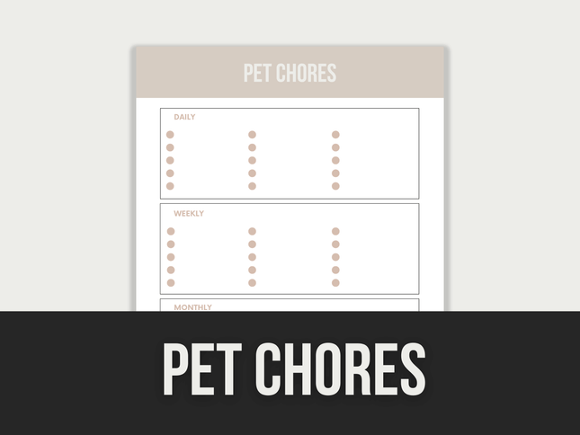 Pet-Chores PLR MRR Digital Products from Grit Ground