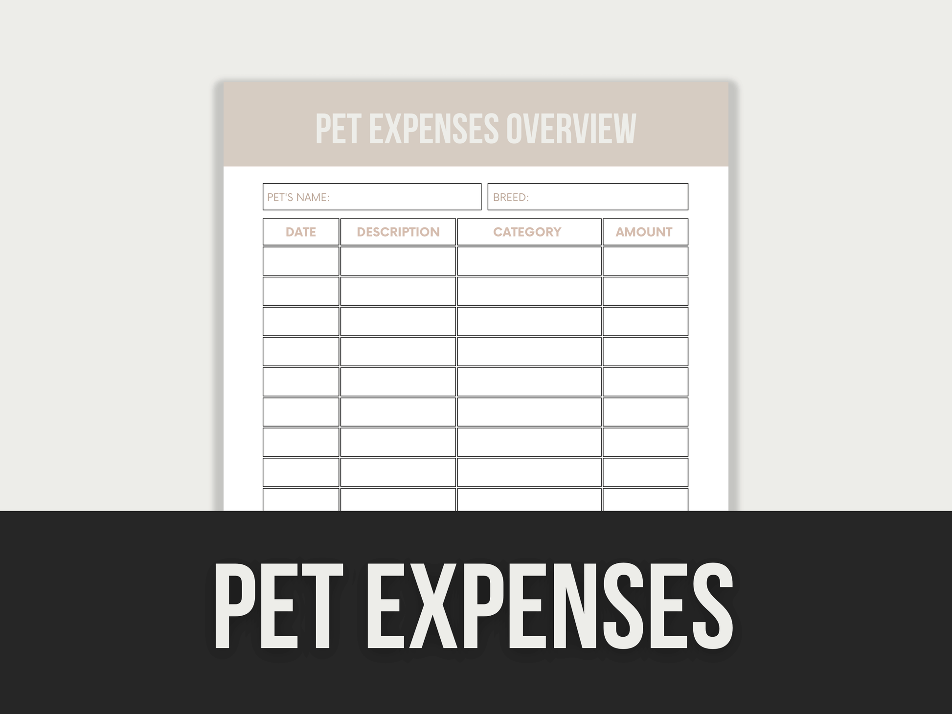 Pet-Expenses PLR MRR Digital Products from Grit Ground