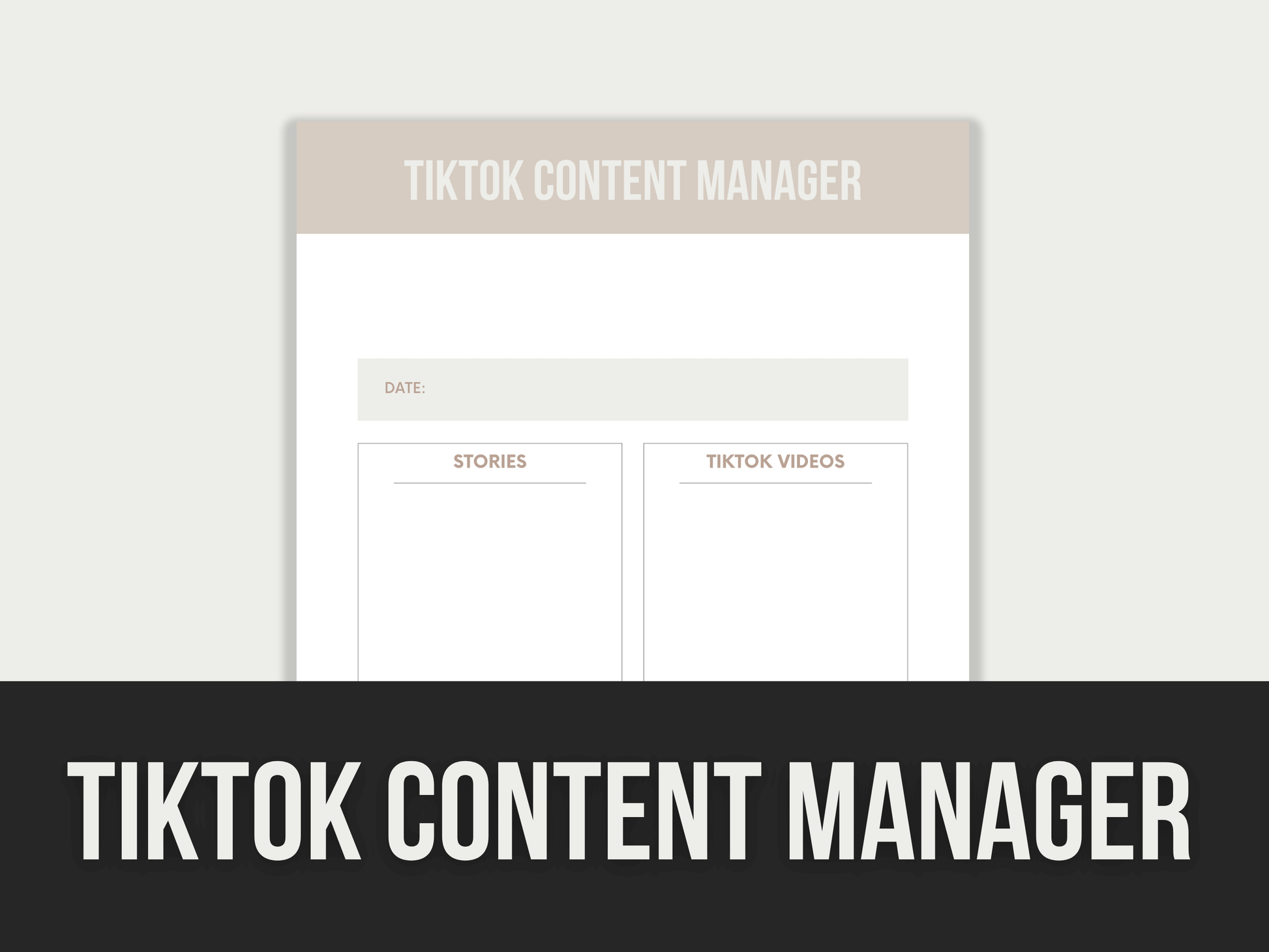 Tiktok-Content-Manager PLR MRR Digital Products from Grit Ground