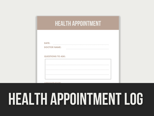 Health-Appointment-Log PLR MRR Digital Products from Grit Ground