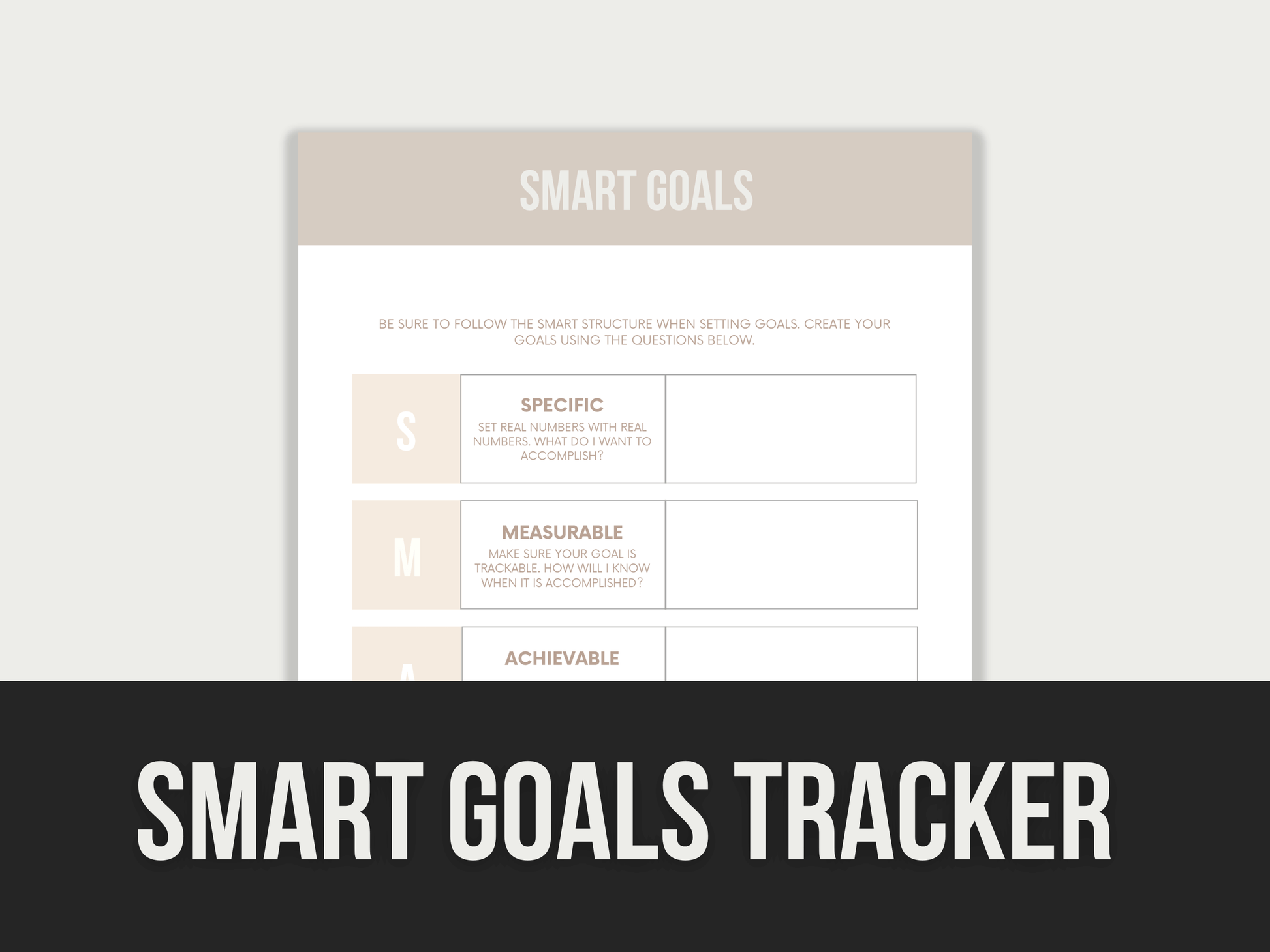 Smart-Goals-Tracker PLR MRR Digital Products from Grit Ground