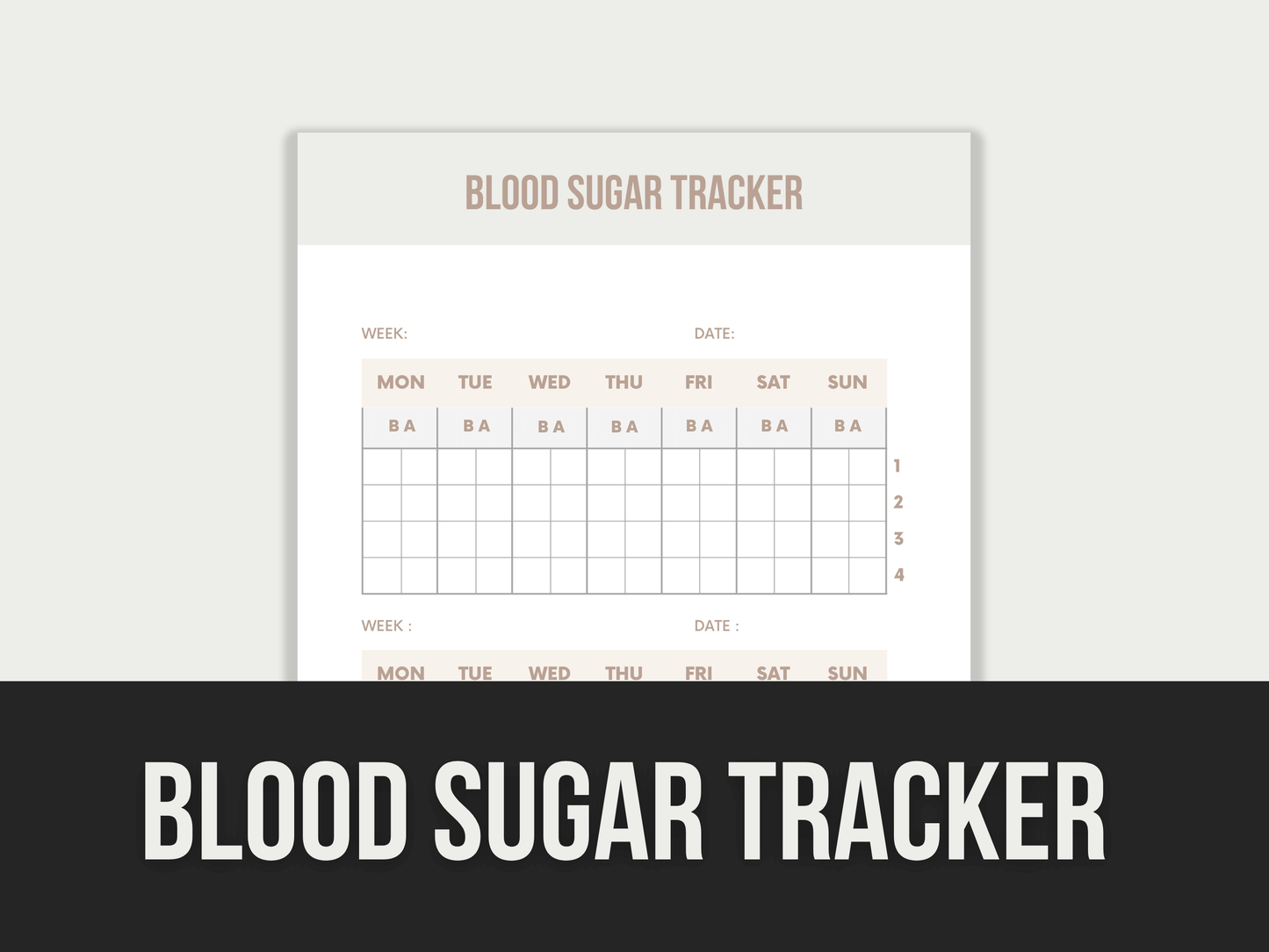 Blood-Sugar-Tracker PLR MRR Digital Products from Grit Ground