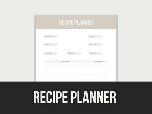 Recipe-Planner PLR MRR Digital Products from Grit Ground