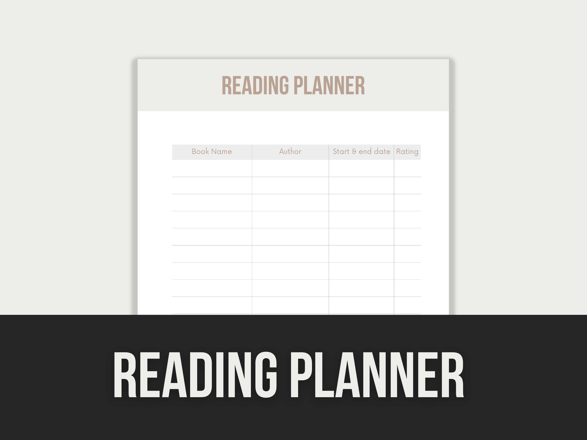 Reading-Planner PLR MRR Digital Products from Grit Ground