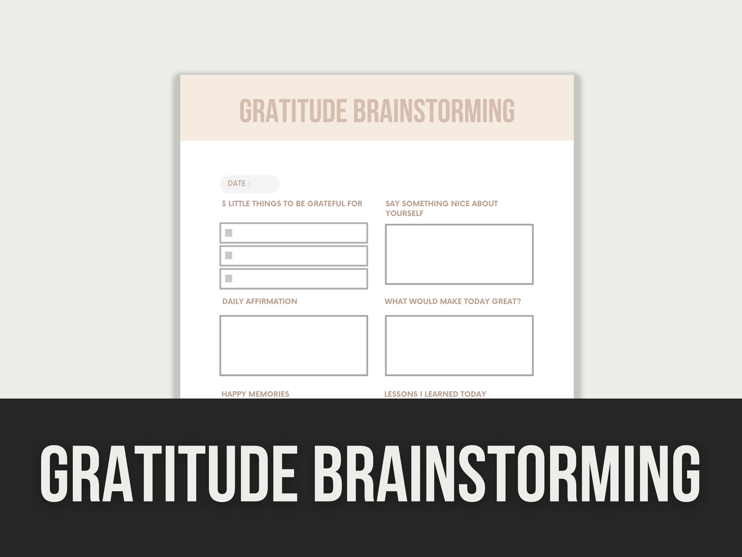 Gratitude-Brainstorming PLR MRR Digital Products from Grit Ground