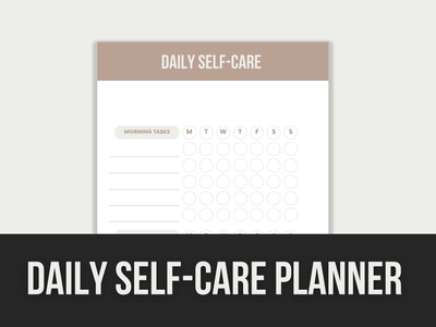 Daily-Self-Care-Planner PLR MRR Digital Products from Grit Ground