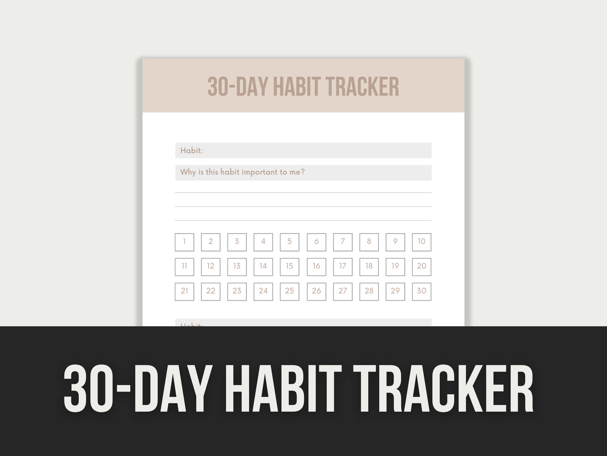 30-Day-Habit-Tracker PLR MRR Digital Products from Grit Ground