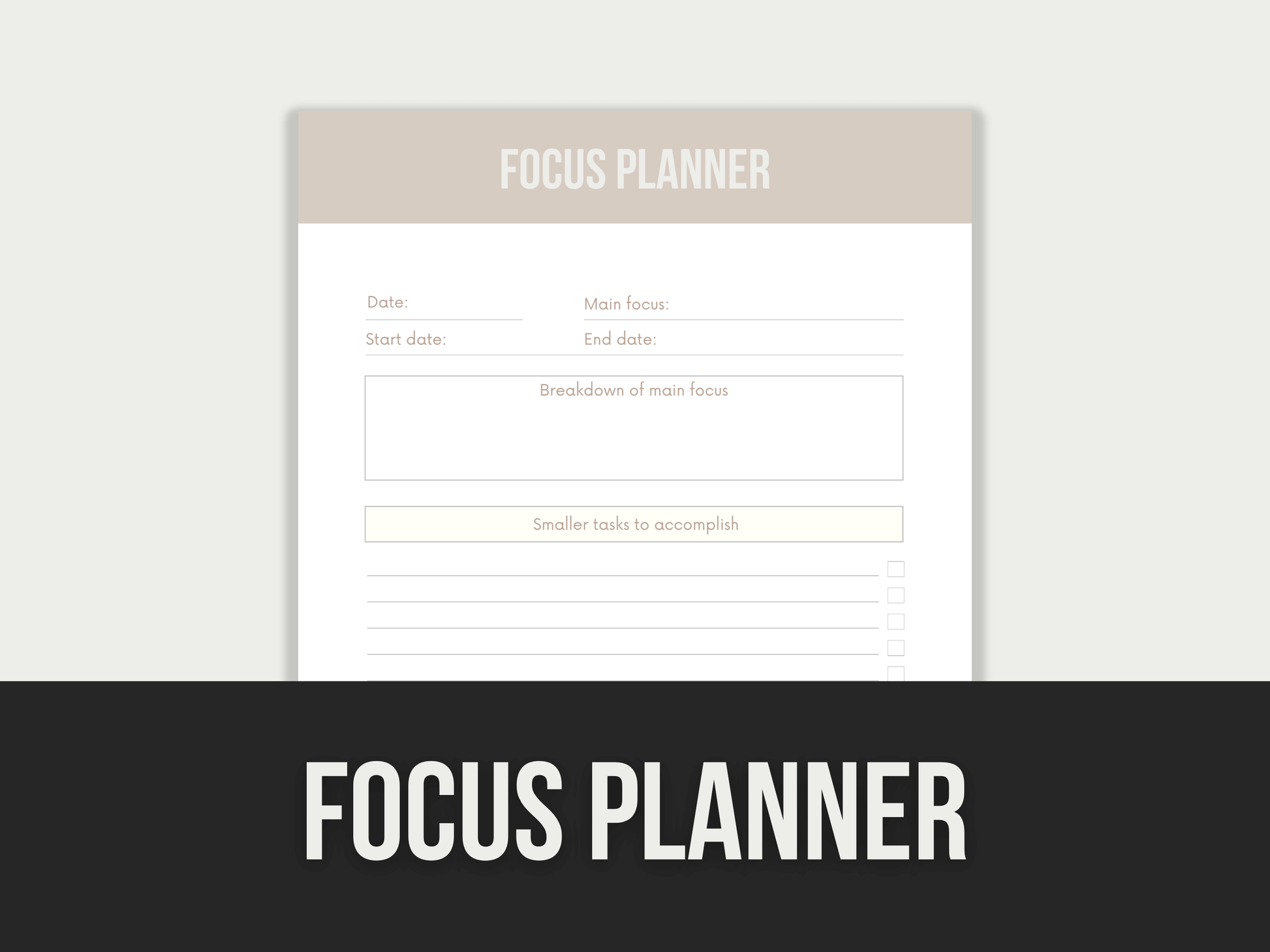 Focus-Planner PLR MRR Digital Products from Grit Ground