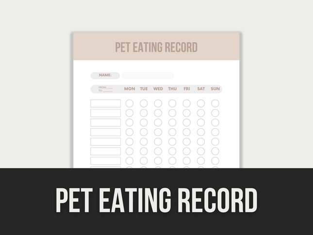 Pet-Eating-Record PLR MRR Digital Products from Grit Ground