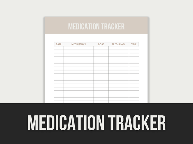 Medication-Tracker PLR MRR Digital Products from Grit Ground