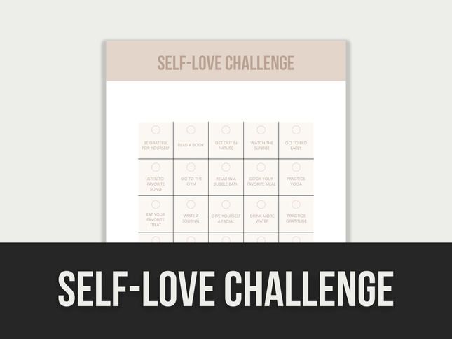 Self-Love-Challenge PLR MRR Digital Products from Grit Ground