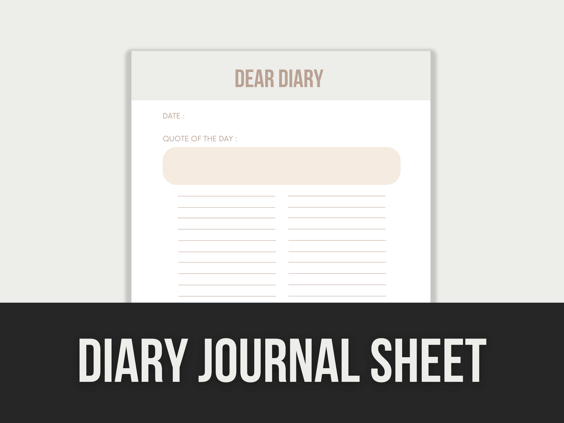 Daily-Journal-Sheet PLR MRR Digital Products from Grit Ground