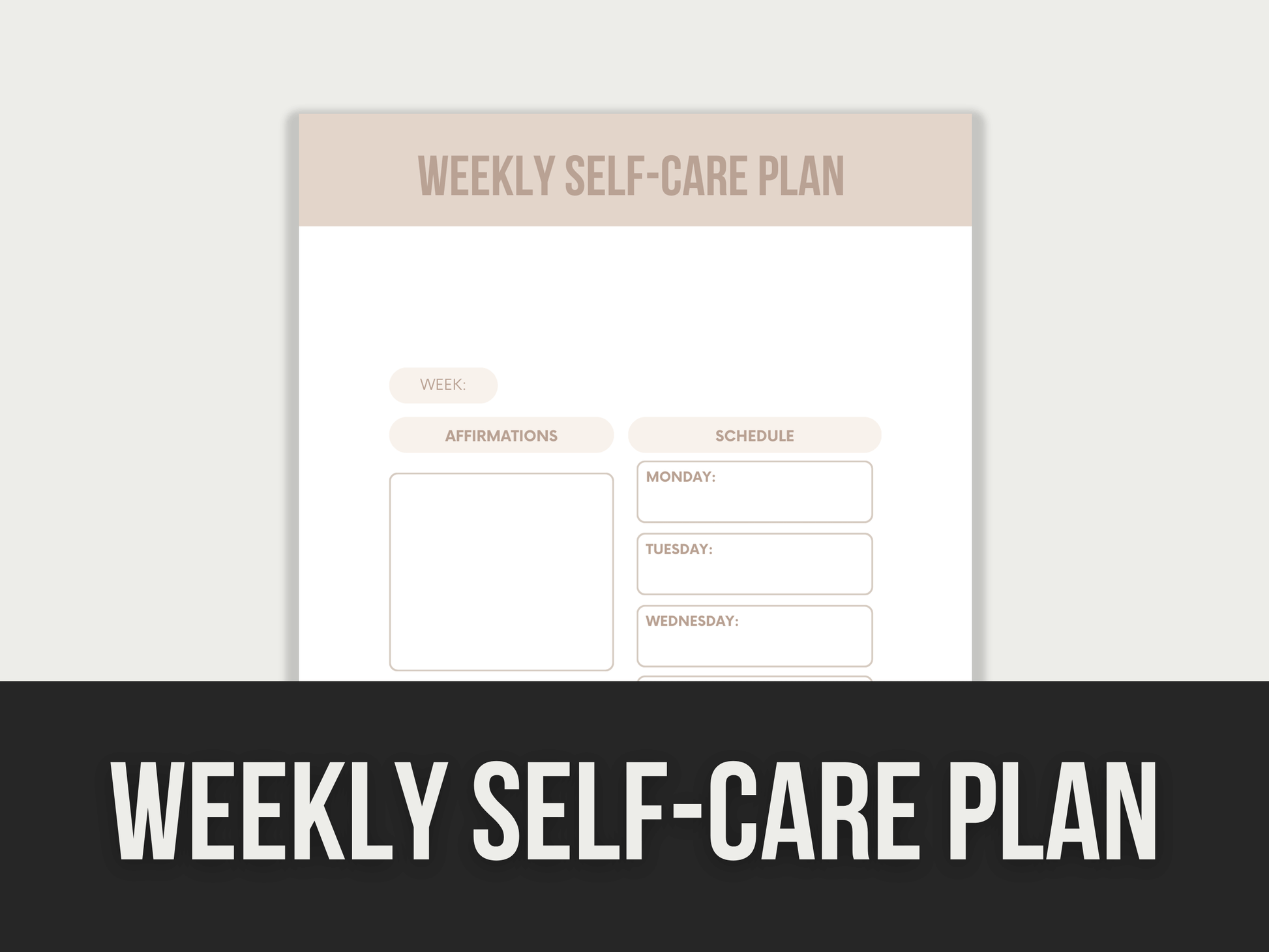 Weekly-Self-Care-Plan PLR MRR Digital Products from Grit Ground