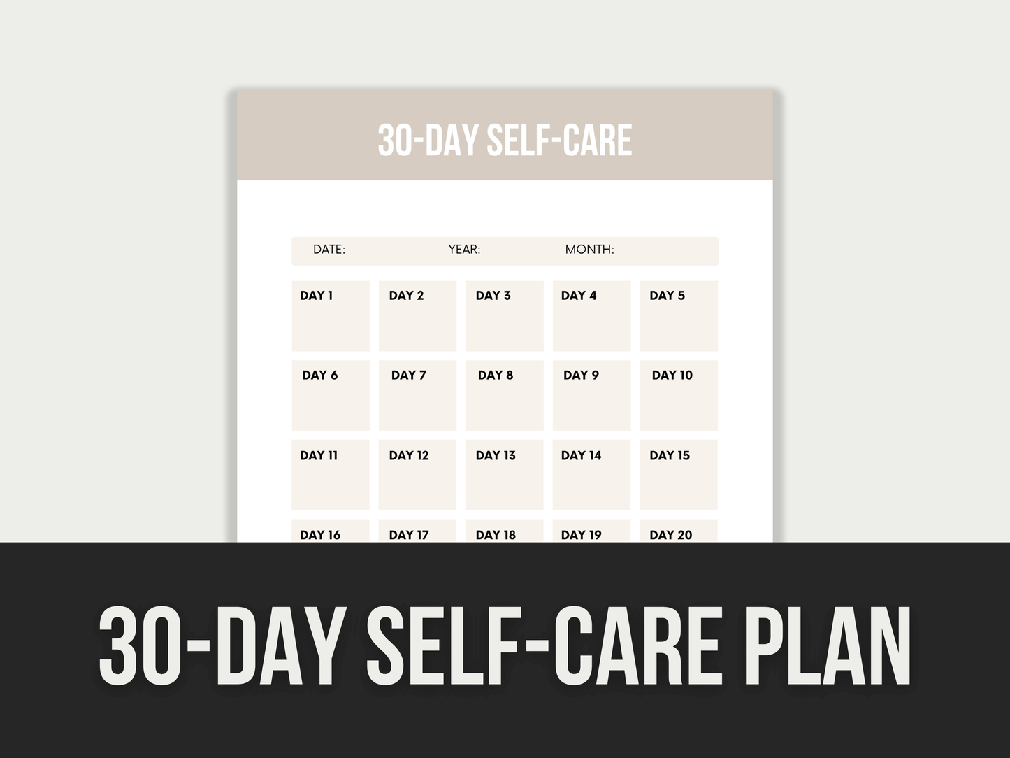 30-Day-Self-Care-Plan PLR MRR Digital Products from Grit Ground