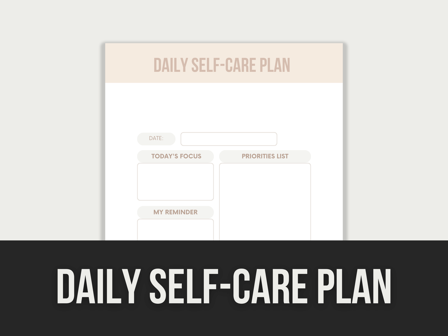 Daily-Self-Care-Plan PLR MRR Digital Products from Grit Ground