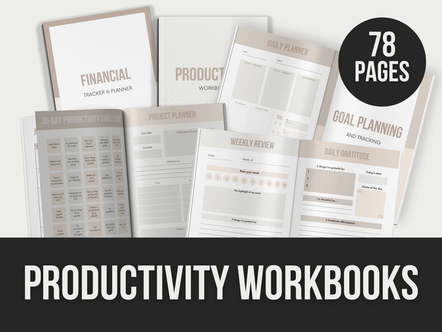 Productivity-Workbook PLR MRR Digital Products from Grit Ground