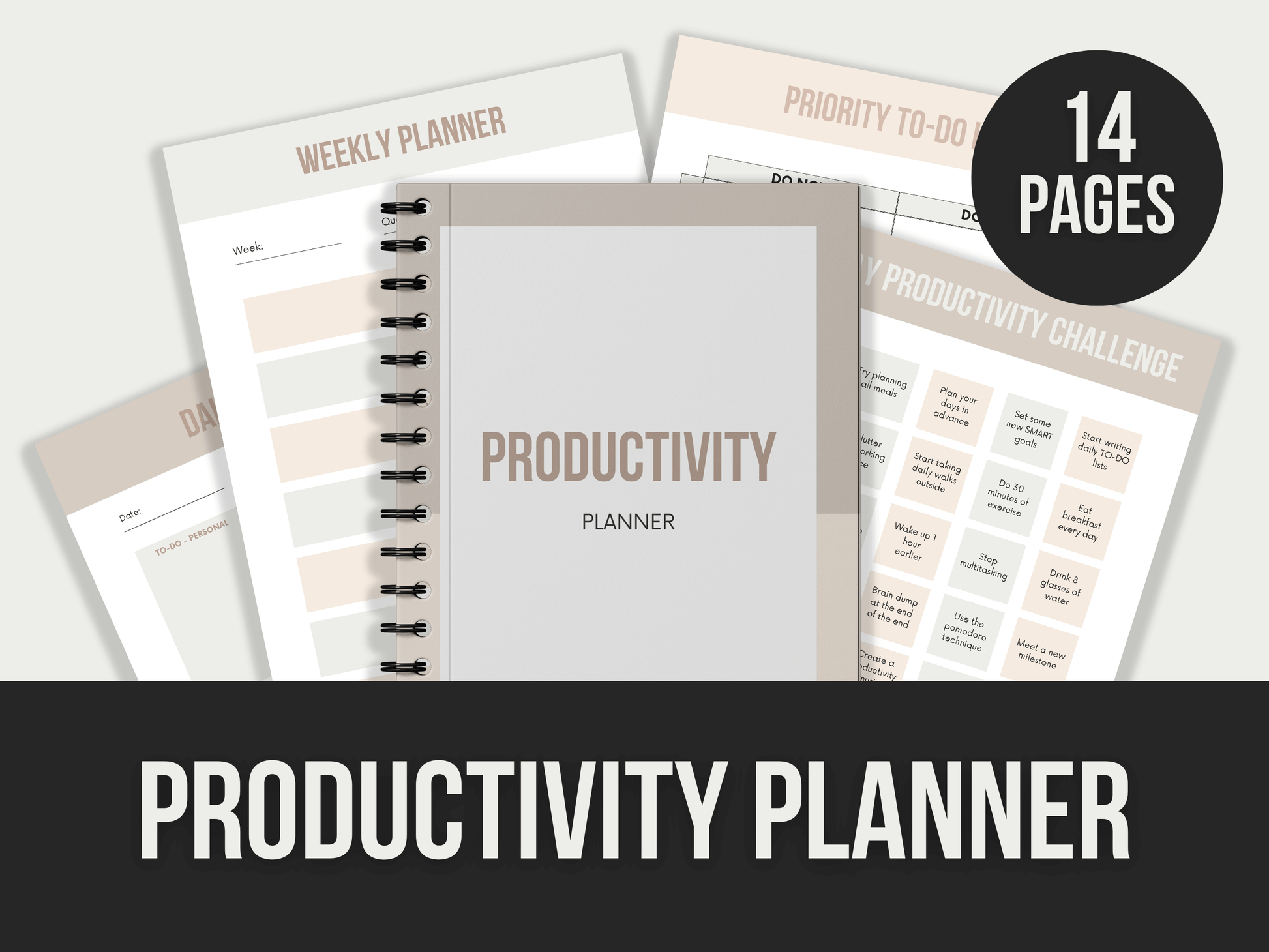 Productivity-Planner PLR MRR Digital Products from Grit Ground