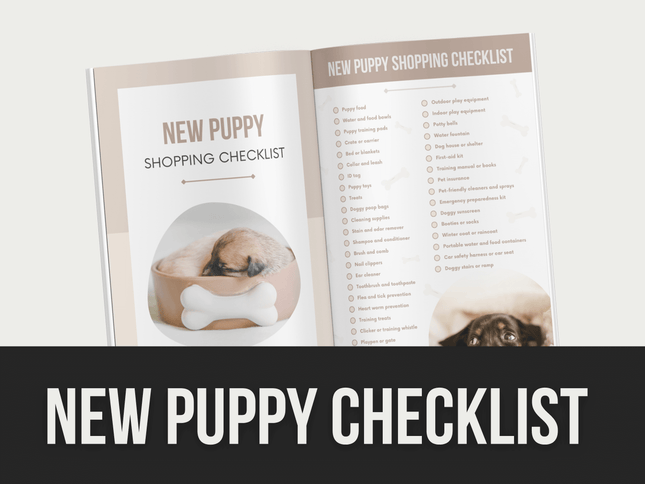 New-Puppy-Checklist PLR MRR Digital Products from Grit Ground