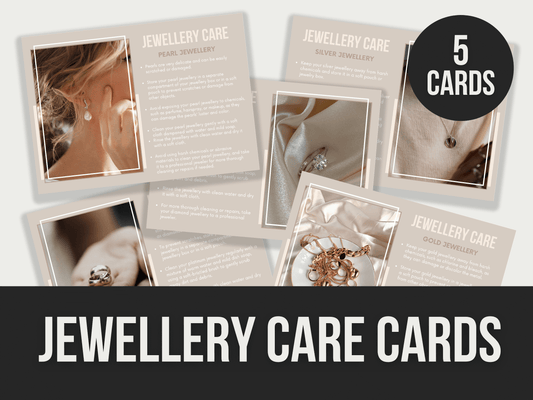 Jewelry Care Cards PLR MRR Digital Products from Grit Ground