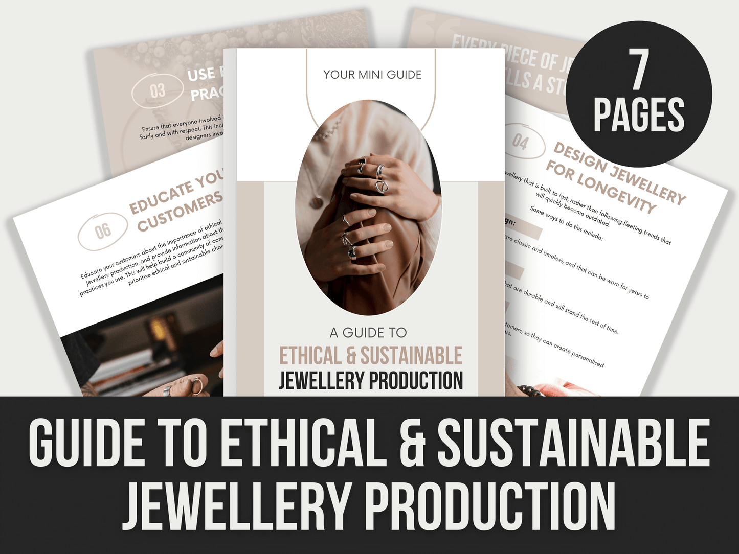 Guide To Ethical Sustainable Jewelry Production PLR MRR Digital Products from Grit Ground