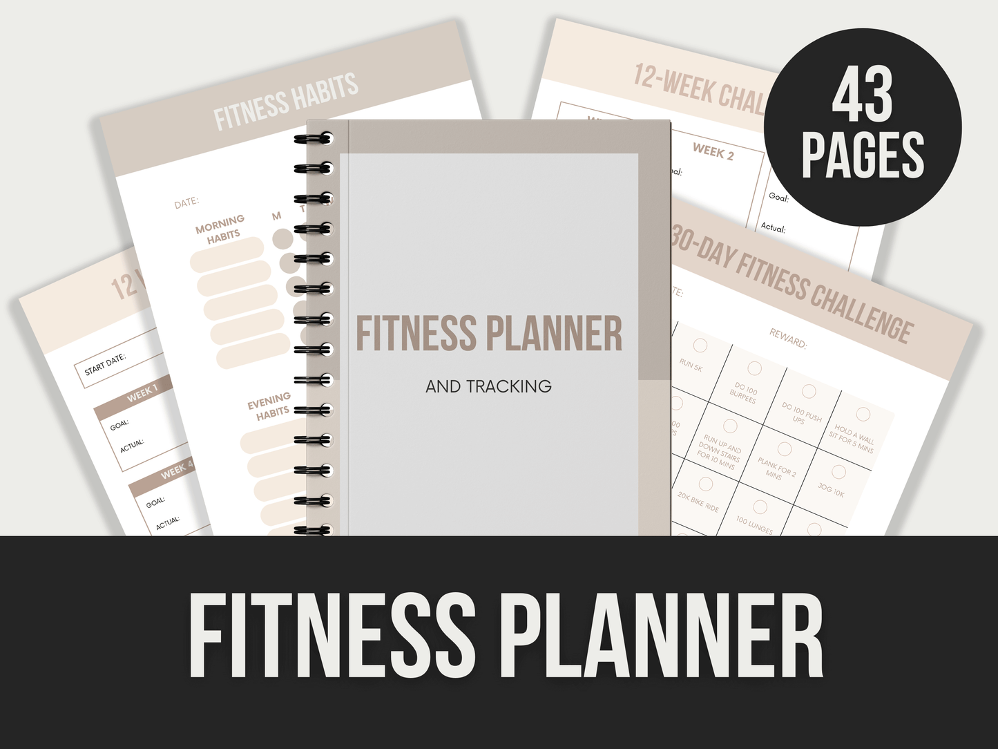 Fitness-Planner PLR MRR Digital Products from Grit Ground