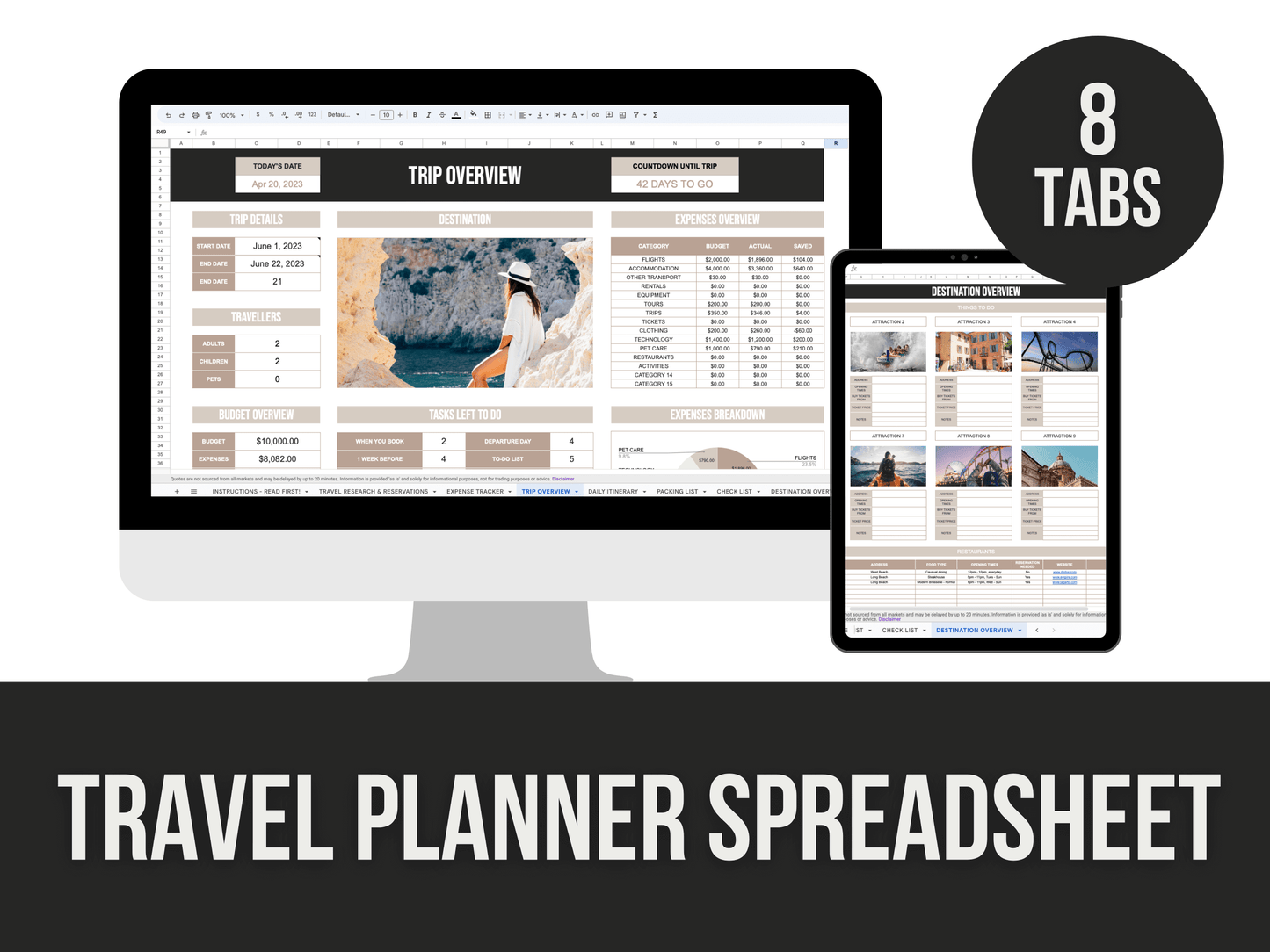 Travel-Planner-Spreadsheet PLR MRR Digital Products from Grit Ground