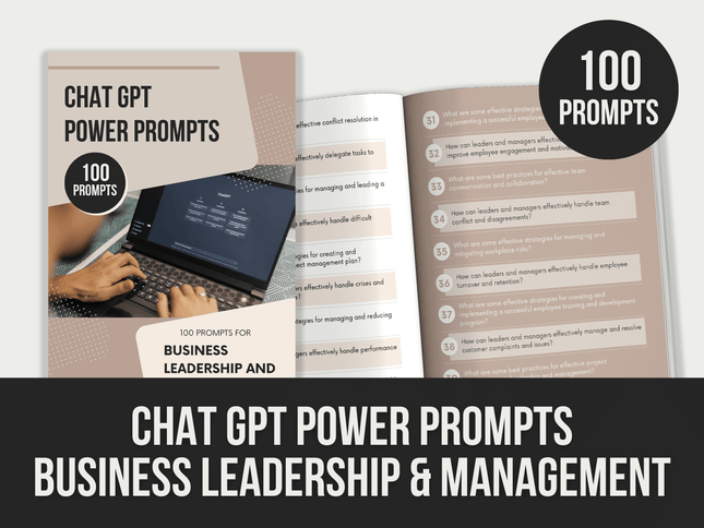 Chatgpt-Power-Prompts-Business-Leadership PLR MRR Digital Products from Grit Ground