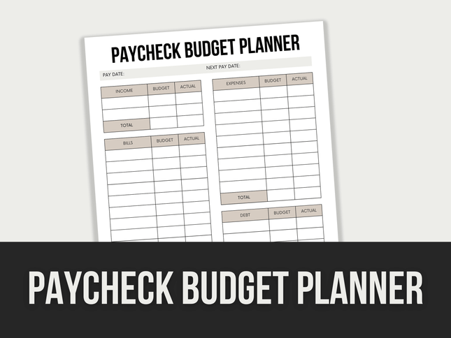 Paycheck-Budget-Planner PLR MRR Digital Products from Grit Ground