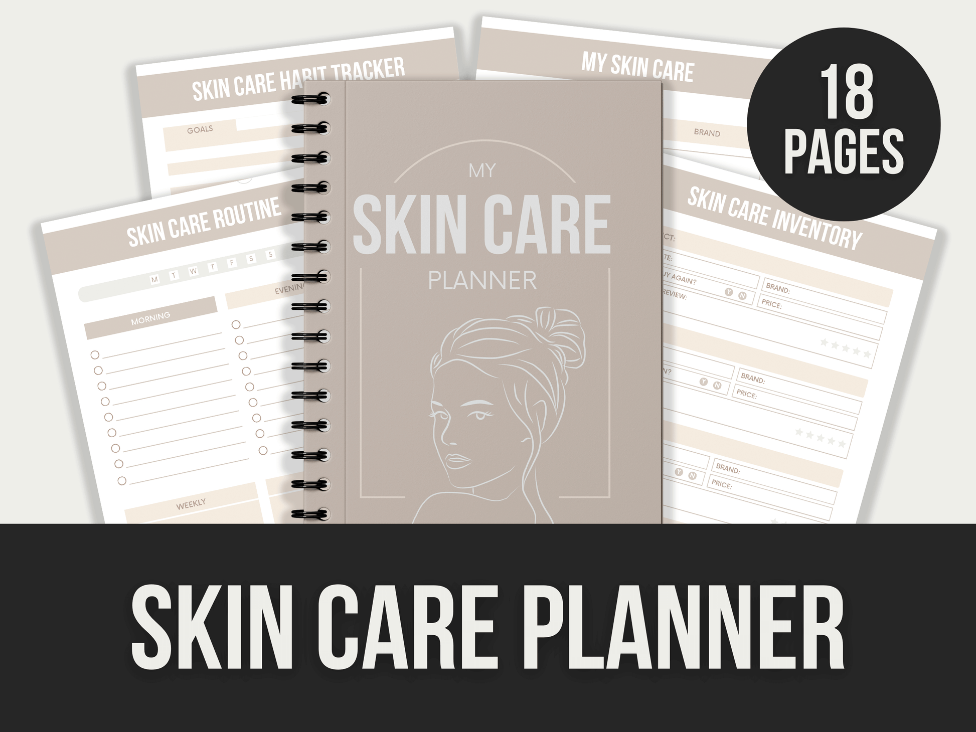 Skin-Care-Planner PLR MRR Digital Products from Grit Ground