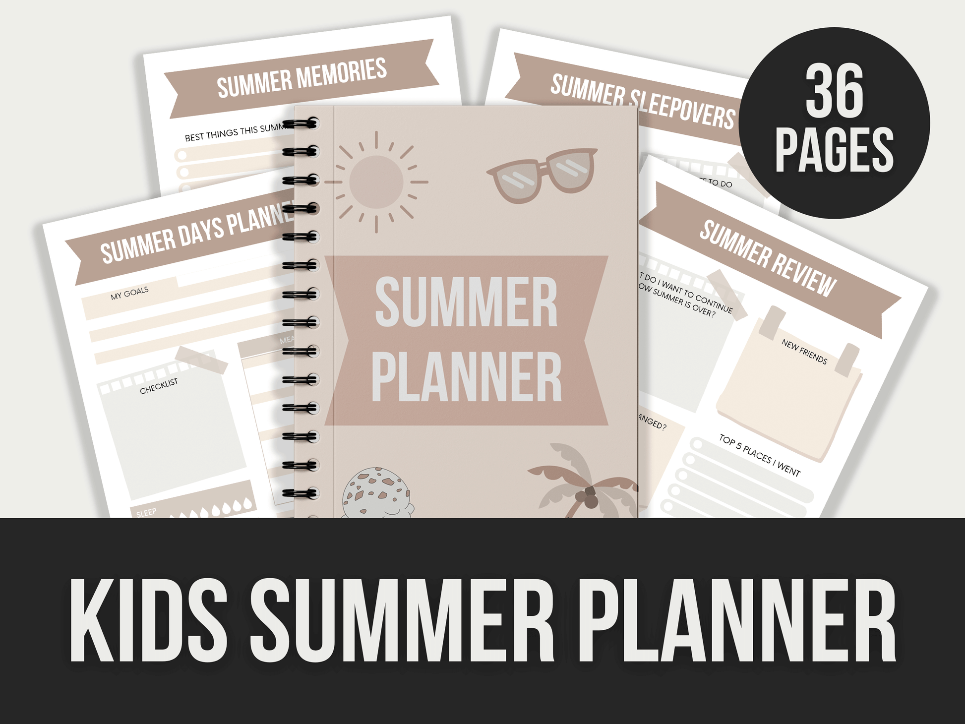 Kids-Summer-Planner PLR MRR Digital Products from Grit Ground