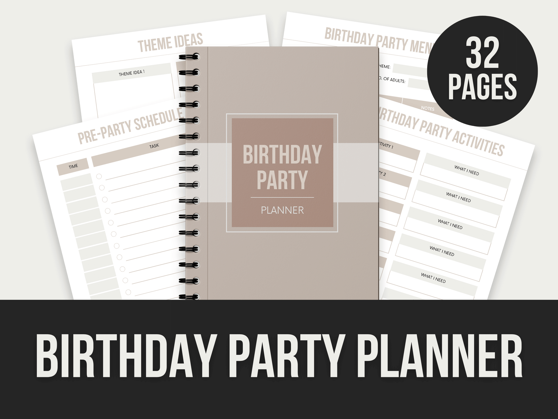 Birthday-Party-Planner PLR MRR Digital Products from Grit Ground