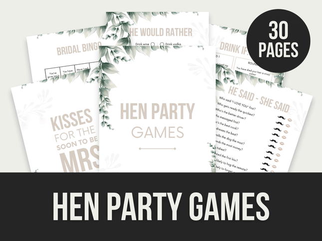 Hen-Party-Games PLR MRR Digital Products from Grit Ground