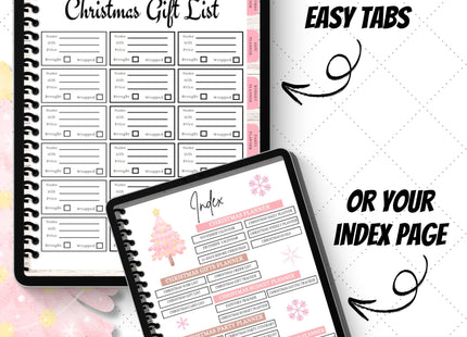 FREE Christmas Digital Planner Holiday Gift Tracker Budget Planner Christmas Wish List