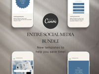 Instagram Bundle Canva Template PLR MRR Digital Products from Grit Ground