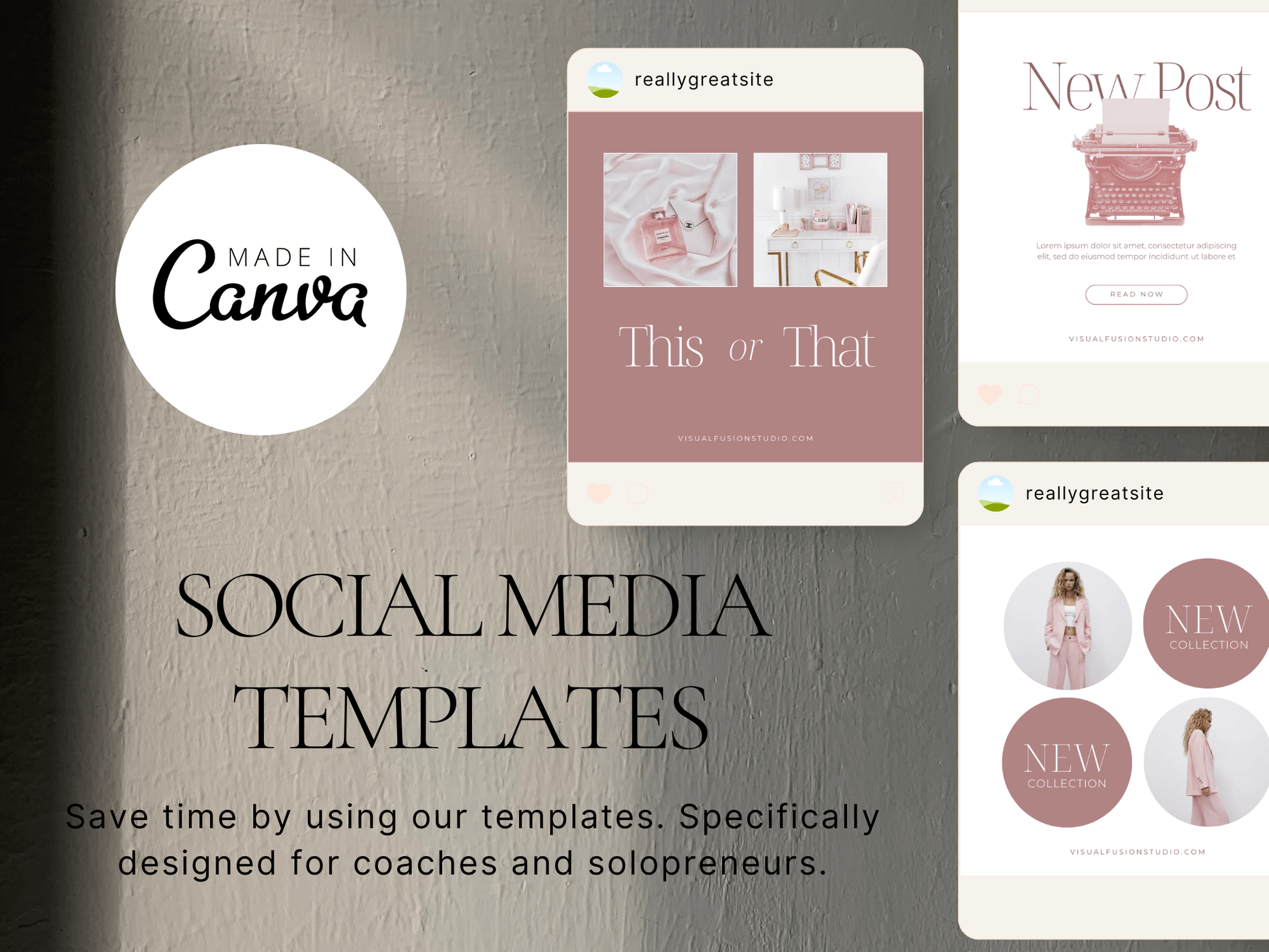 Instagram Post Canva Templates PLR MRR Digital Products from Grit Ground