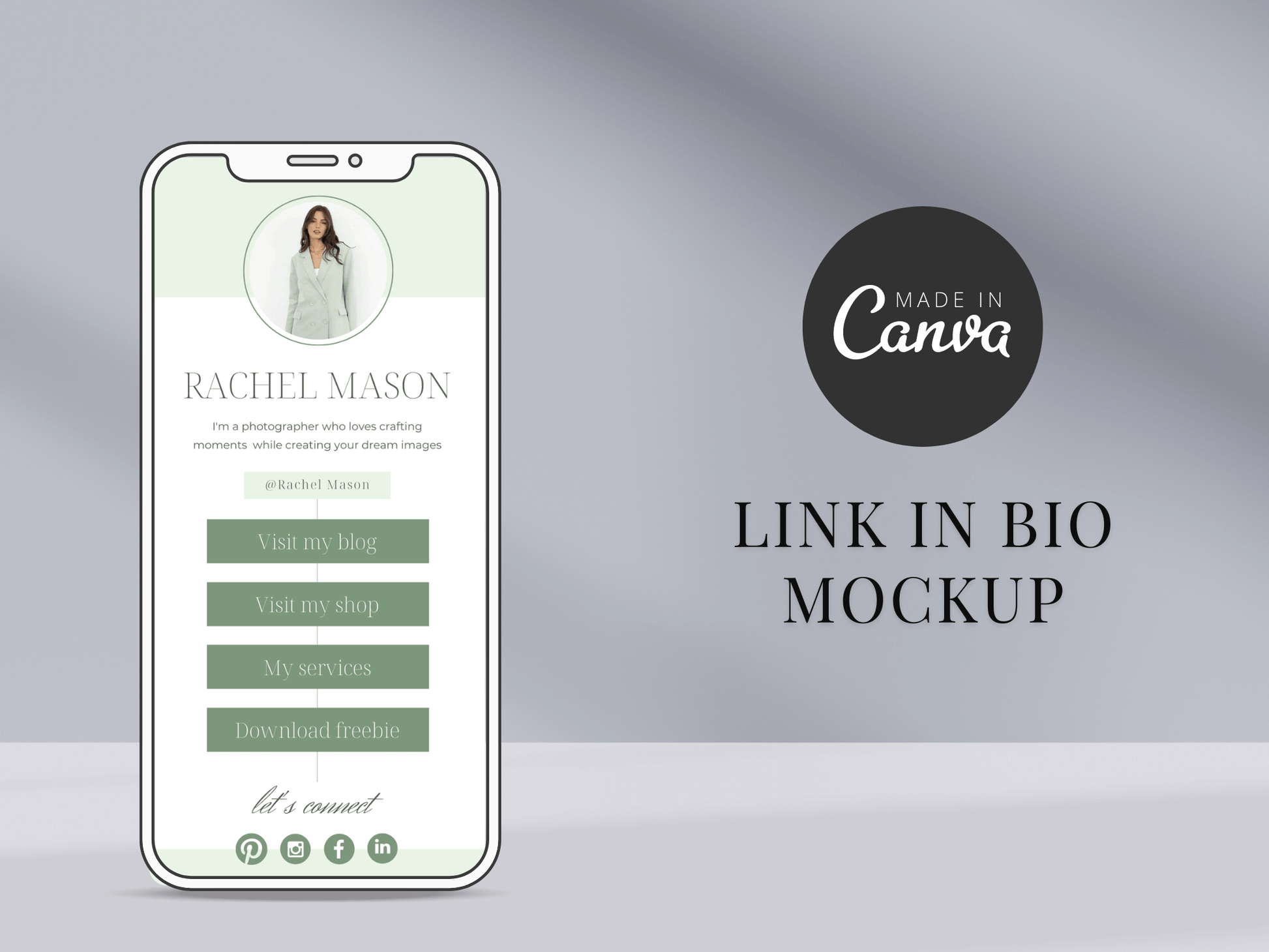 Instagram Link in Bio Canva Template PLR MRR Digital Products from Grit Ground