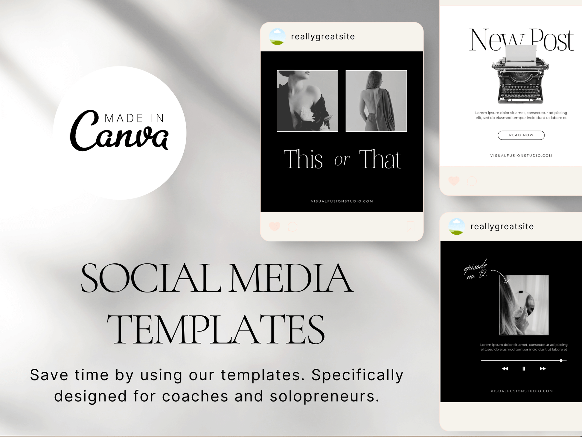 Instagram Post Canva Templates PLR MRR Digital Products from Grit Ground