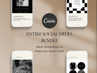 Instagram Bundle Canva Template PLR MRR Digital Products from Grit Ground