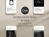 Social Media Bundle Canva Template PLR MRR Digital Products from Grit Ground