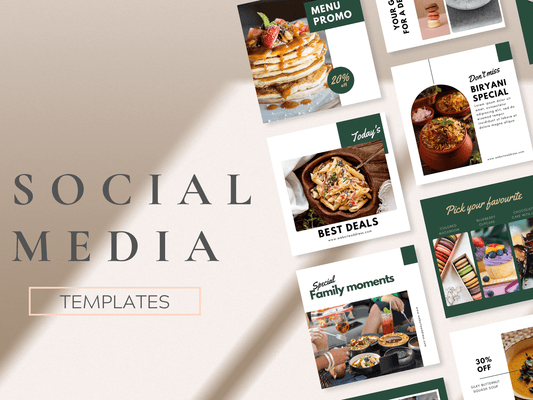 Restaurant Food Social Media Post PLR MRR Digital Products from Grit Ground